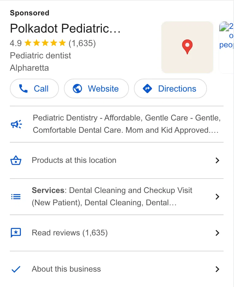 Polkadot Pediatric Dentistry ad