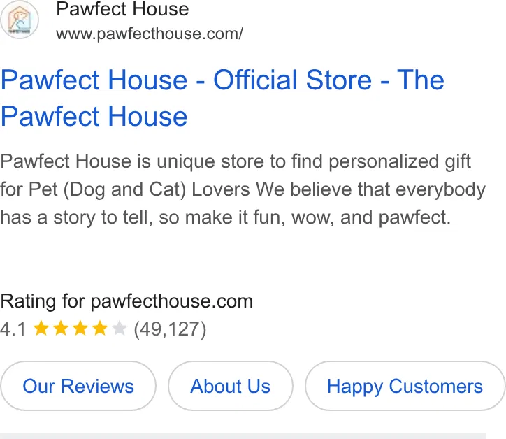 Pawfect House ad