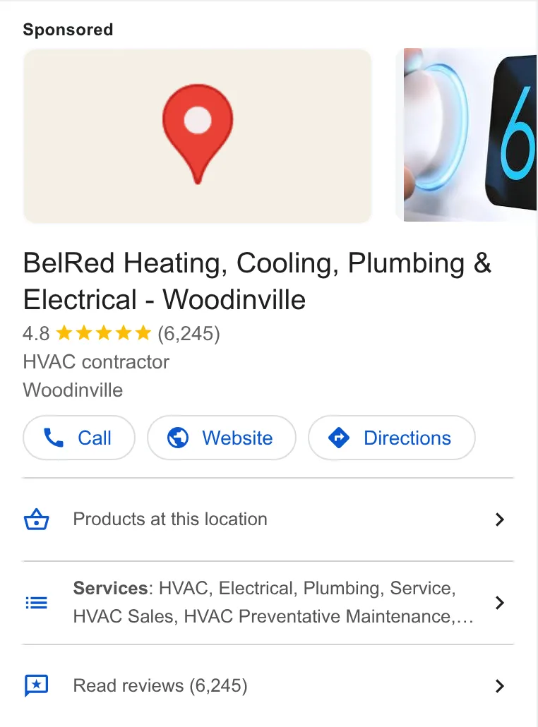 BelRed Heating, Cooling, Plumbing & Electrical ad