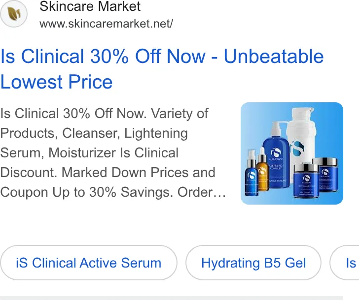 Skincare Market Inc ad