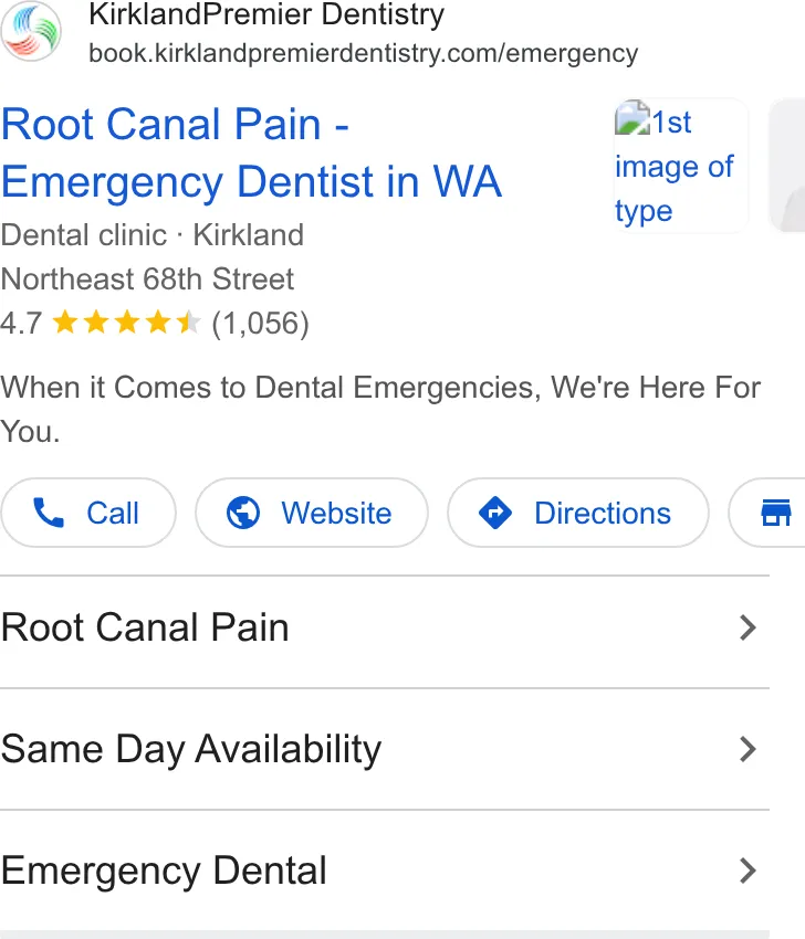 Kirkland Premier Dentistry ad