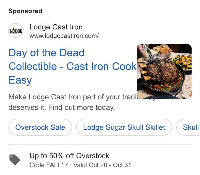 Lodge Cast Iron ad