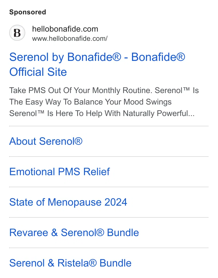 Bonafide ad