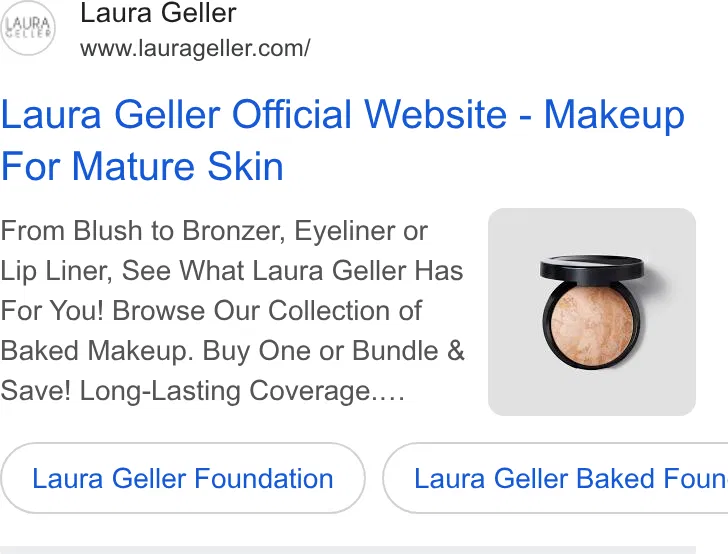 Laura Geller Beauty ad