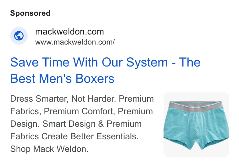 Mack Weldon ad