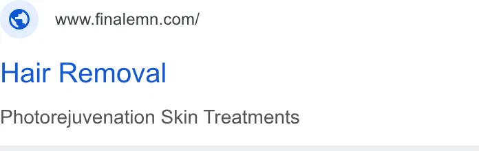 Finale' Hair Removal And Skin Care Med Spa ad