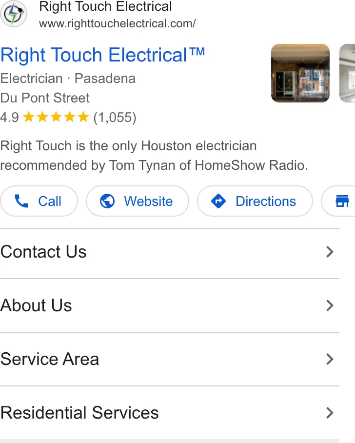 Right Touch Electrical ad