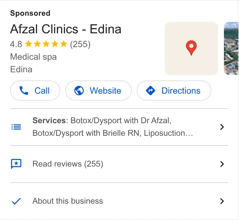 Afzal Clinics ad