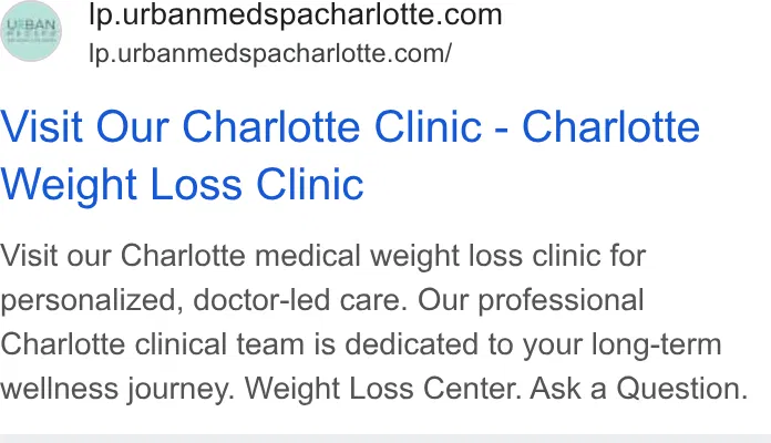 Urban Medspa & Weight Loss Center ad