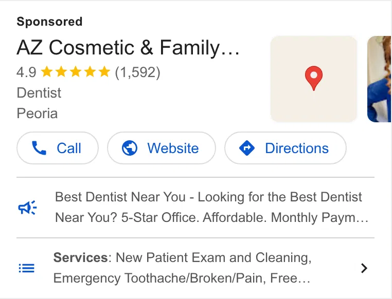 AZ Cosmetic & Family Dentistry: Dentist in Peoria ad