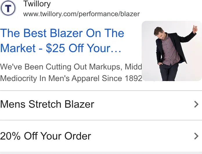 Twillory ad