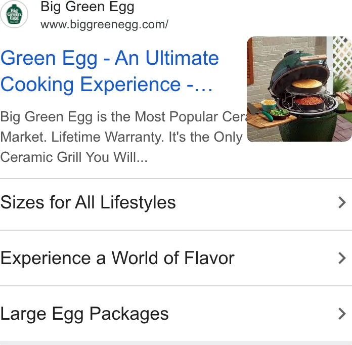 Big Green Egg ad