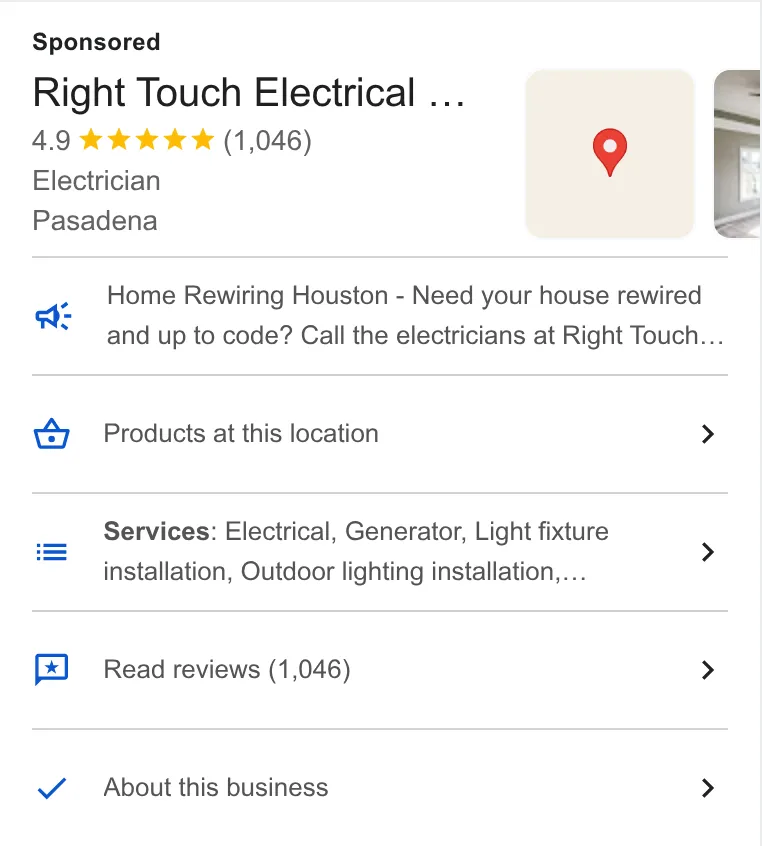 Right Touch Electrical ad