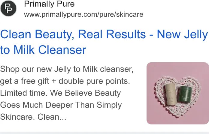 Primally Pure ad