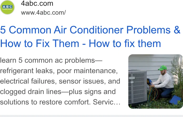 ABC Plumbing, Air, Heat & Electric ad