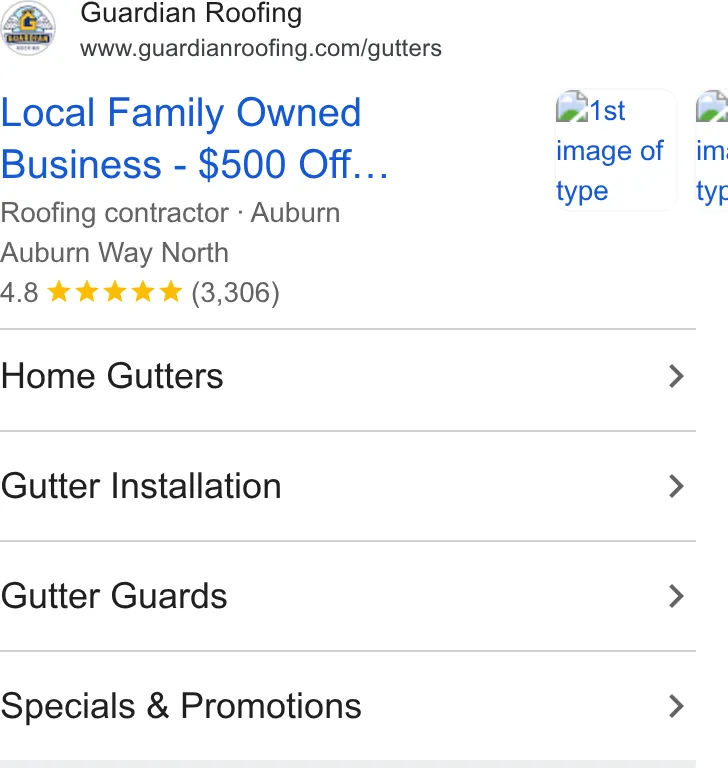 Guardian Roofing, Gutters & Insulation ad