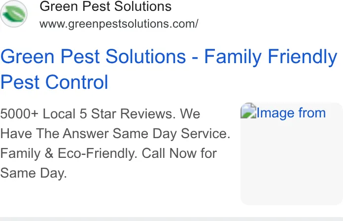 Green Pest Solutions ad