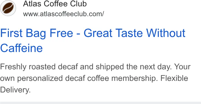 Atlas Coffee Club ad