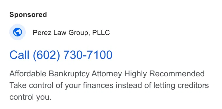 Perez Law Group, PLLC ad