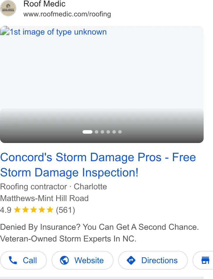 Roof Medic ad