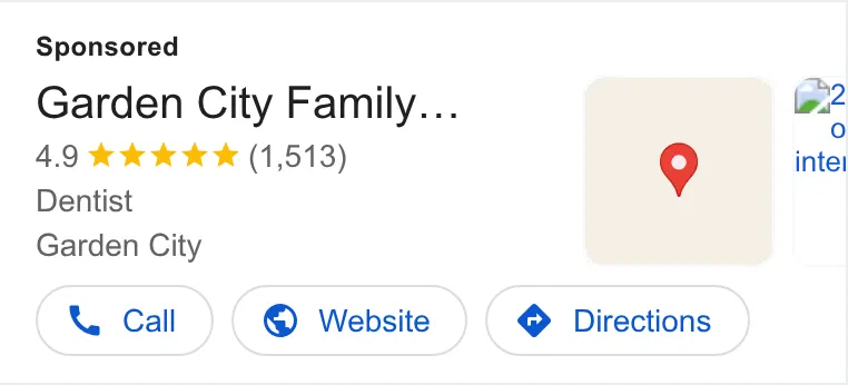 Garden City Family Dentistry ad