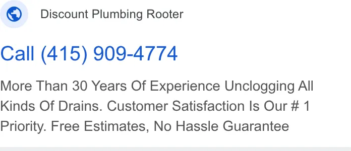 Discount Plumbing Rooter Services ad