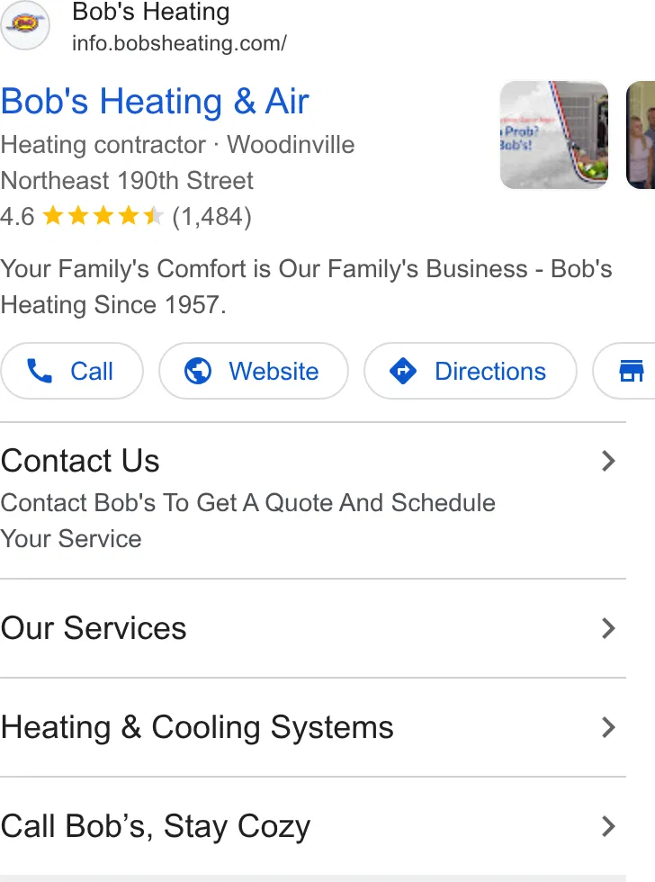 Bob's Heating & Air Conditioning ad