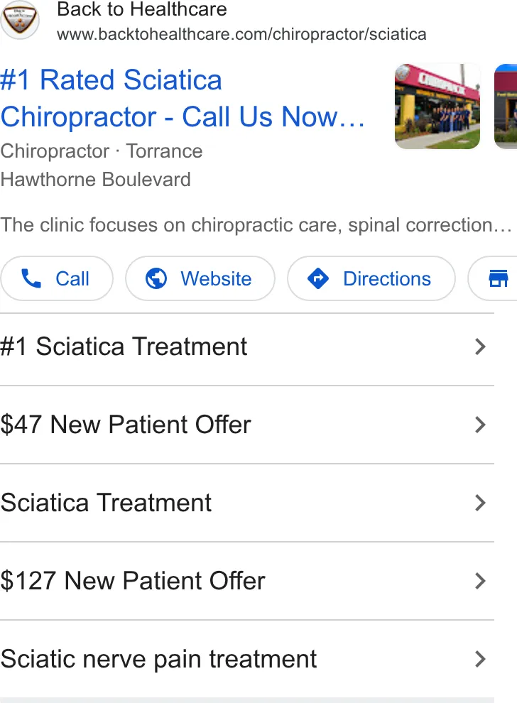 Back to Healthcare Chiropractic ad