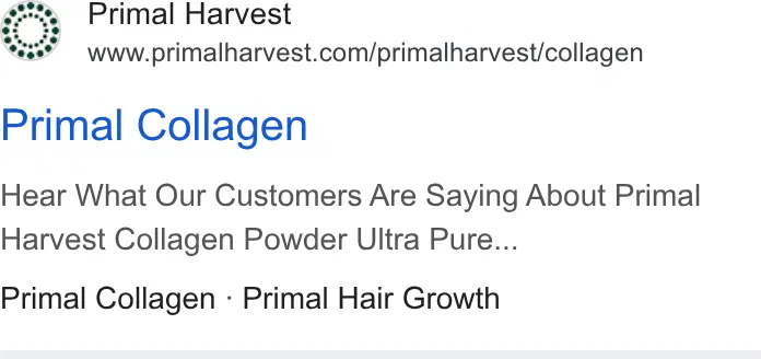 Primal Harvest ad