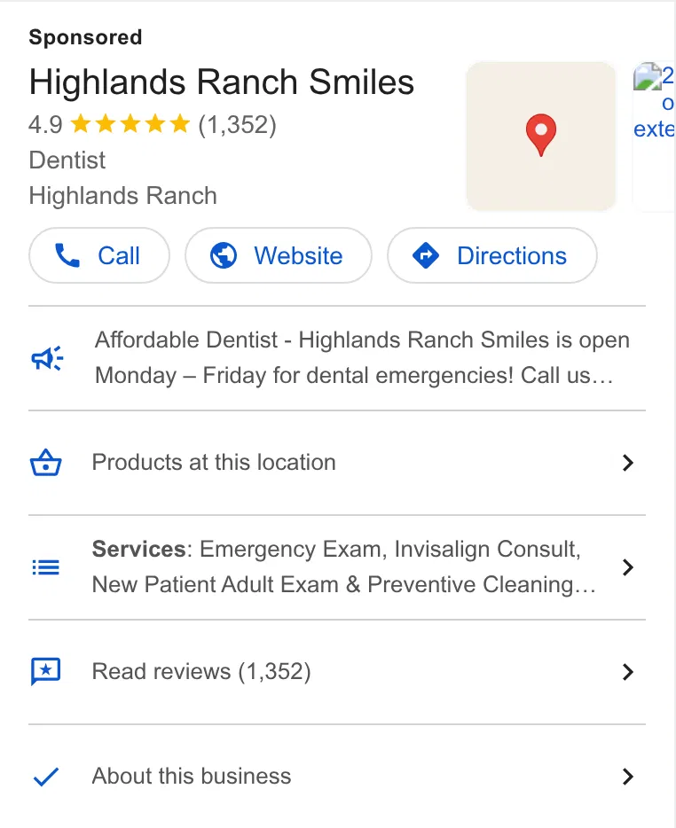 Highlands Ranch Smiles ad