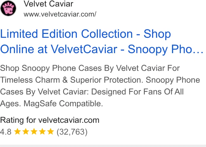 VelvetCaviar.com ad