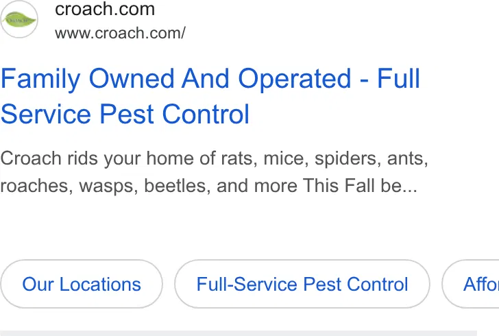 Croach Pest Control ad
