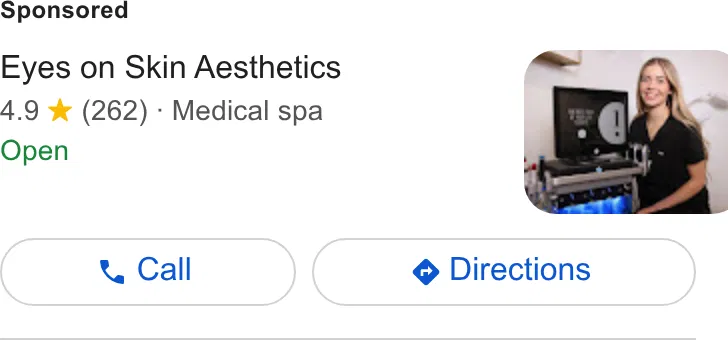 Eyes on Skin Aesthetics ad