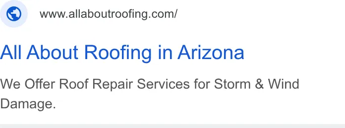 All About Roofing LLC ad