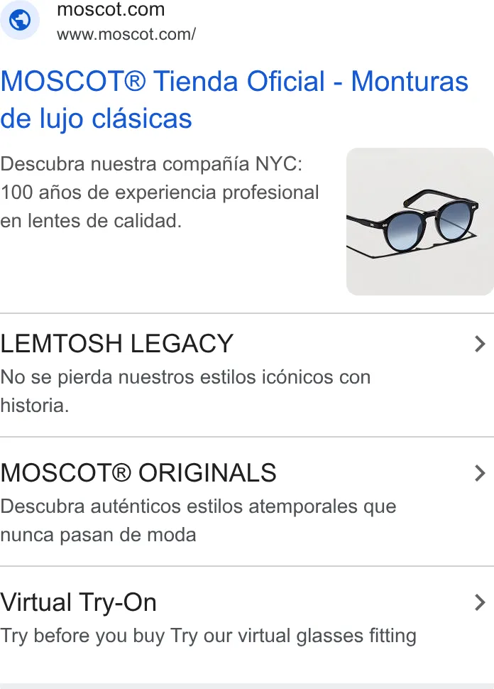 MOSCOT NYC SINCE 1915 ad