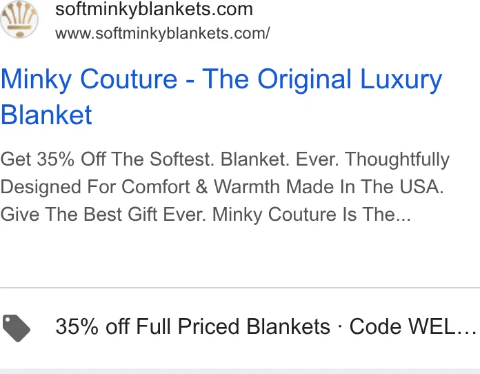 Minky Couture ad