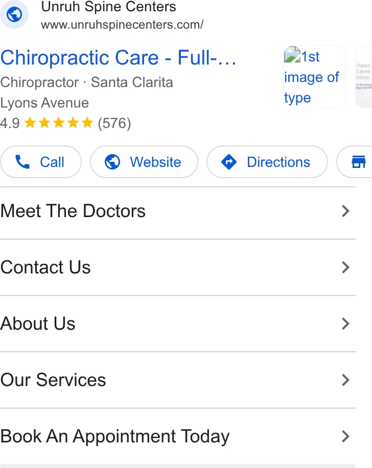 Unruh Spine Center ad