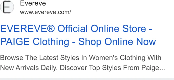 EVEREVE ad