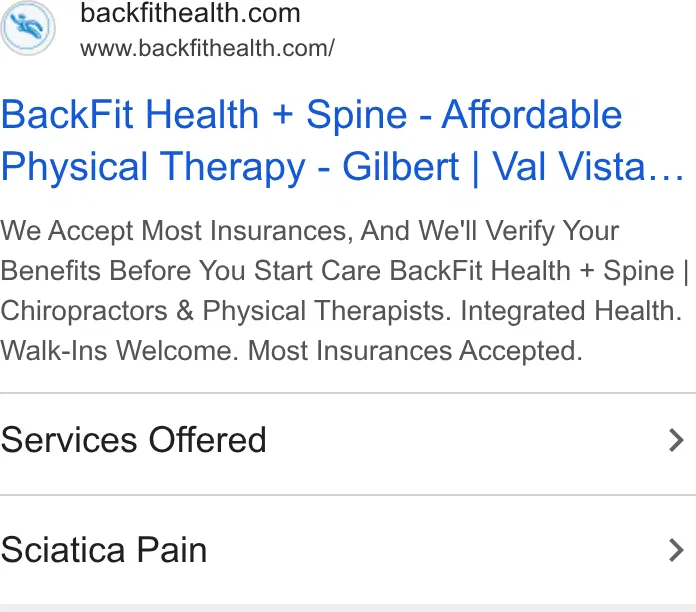 BackFit Health + Spine ad