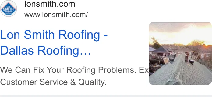 Lon Smith Roofing & Construction ad
