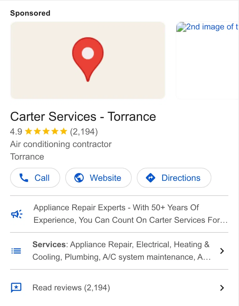 Carter Services ad