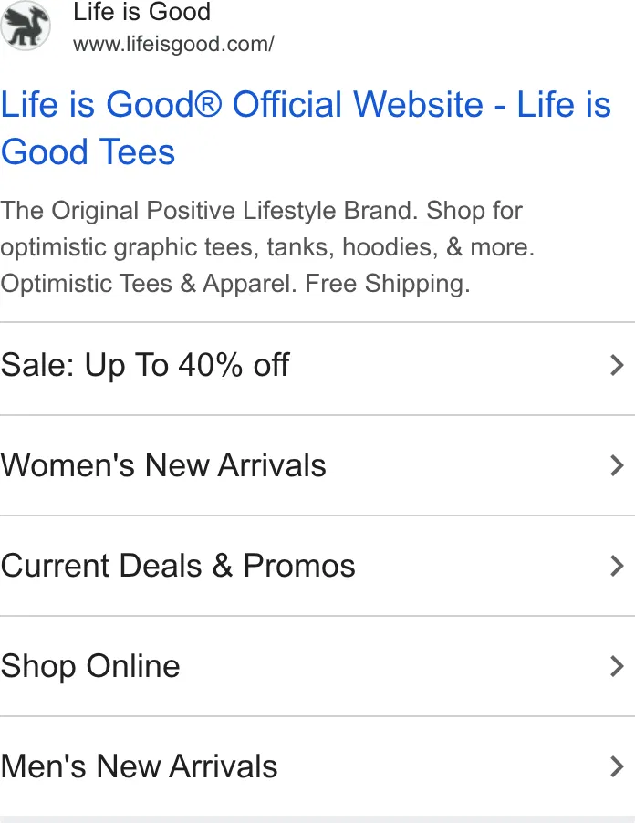 Life Is Good ad