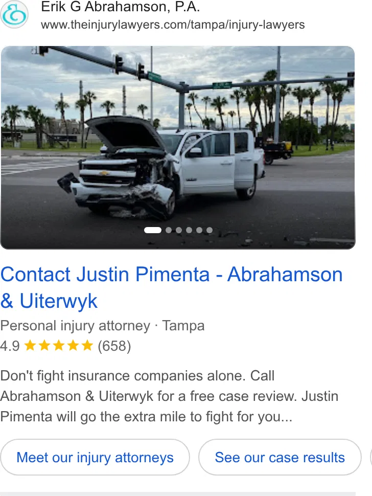 Abrahamson & Uiterwyk Car Accident and Personal Injury Lawyers ad