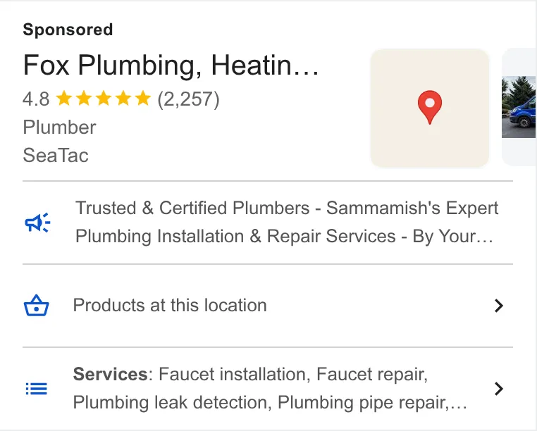 Gene Johnson Plumbing ad