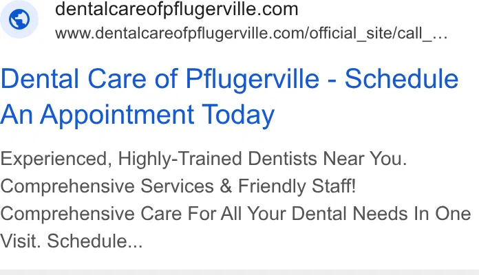 Dental Care of Pflugerville ad