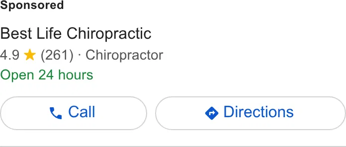 Best Life Chiropractic ad