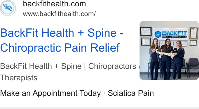 BackFit Health + Spine ad