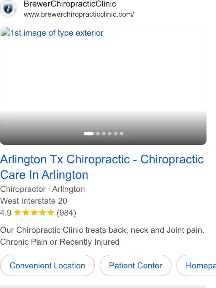 Brewer Chiropractic Clinic ad