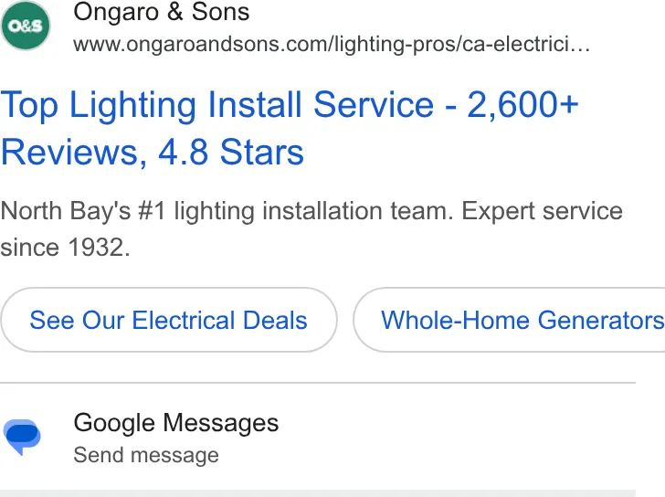 Ongaro & Sons ad