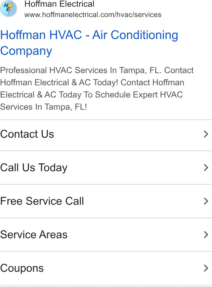 Hoffman Electrical & A/C ad